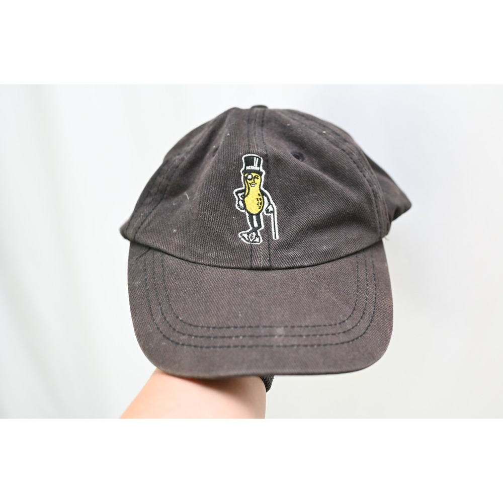 Velocity Black Peanuts Mr. Peanut Embroidered Dad Hat Adjustable Strapback Cap